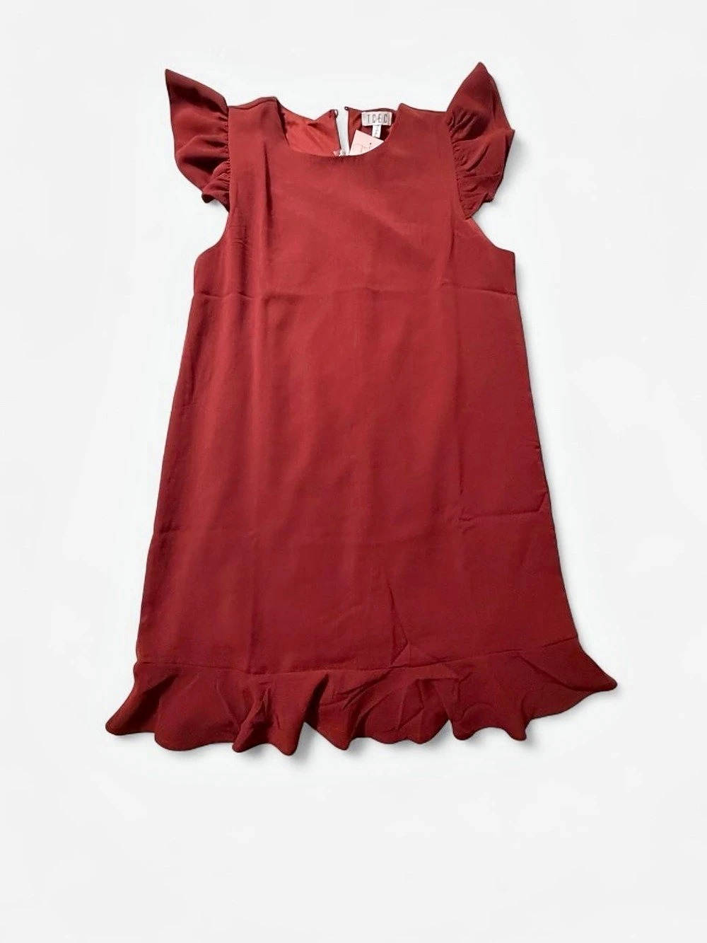 Maroon ruffle dress